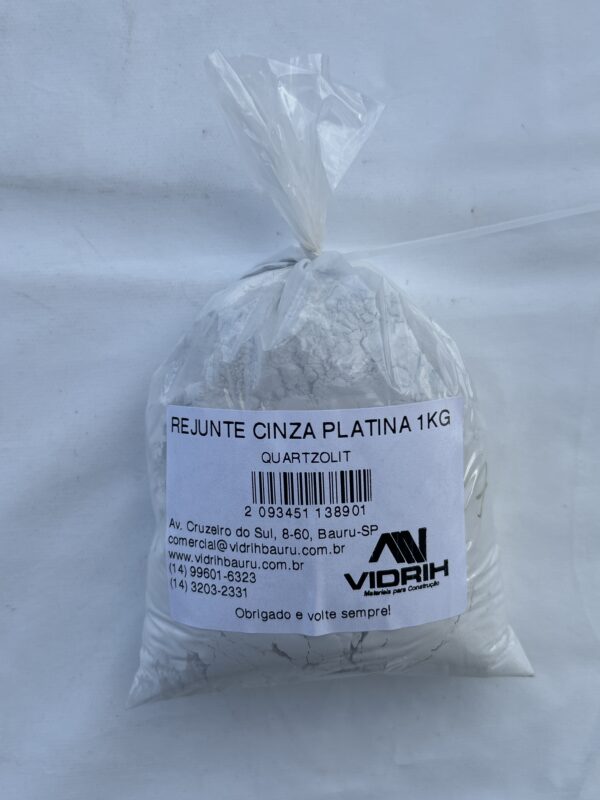 Rejunte Cinza Platina Quartzolit 1Kg