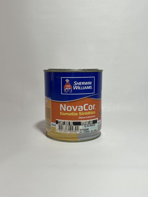 Tinta Esmalte Sintetico Vermelha 900ML NOVACOR - Imagem 2