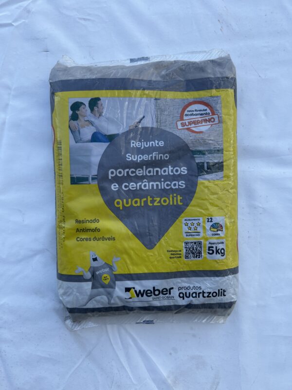 Rejunte Cinza Ártico Superfino Quartzolit 5Kg