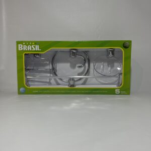 Kit Acessórios Banheiro 5 Peças Alumínio e ABS