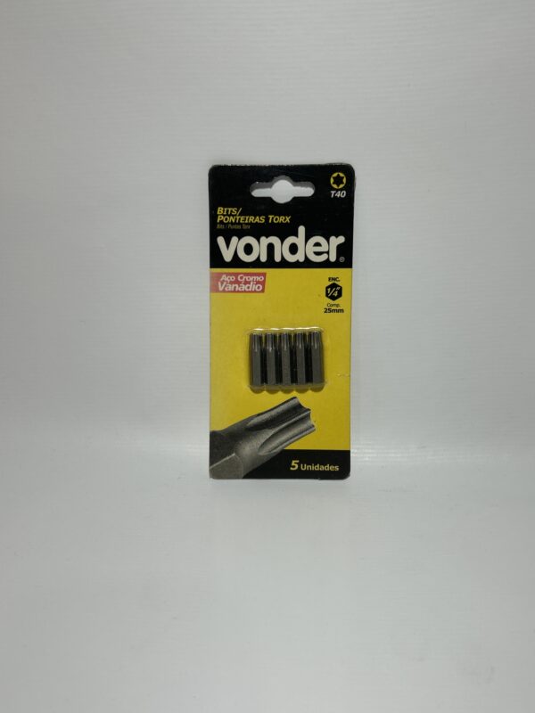 Jogo BITS Ponteiras TORX c 5 Unid 1/4 T 40