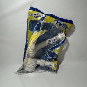 Sifão Sanfonado Duplo Copo Branco FERE