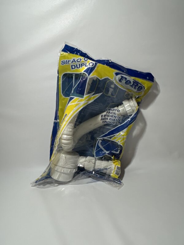Sifão Sanfonado Duplo Copo Branco FERE