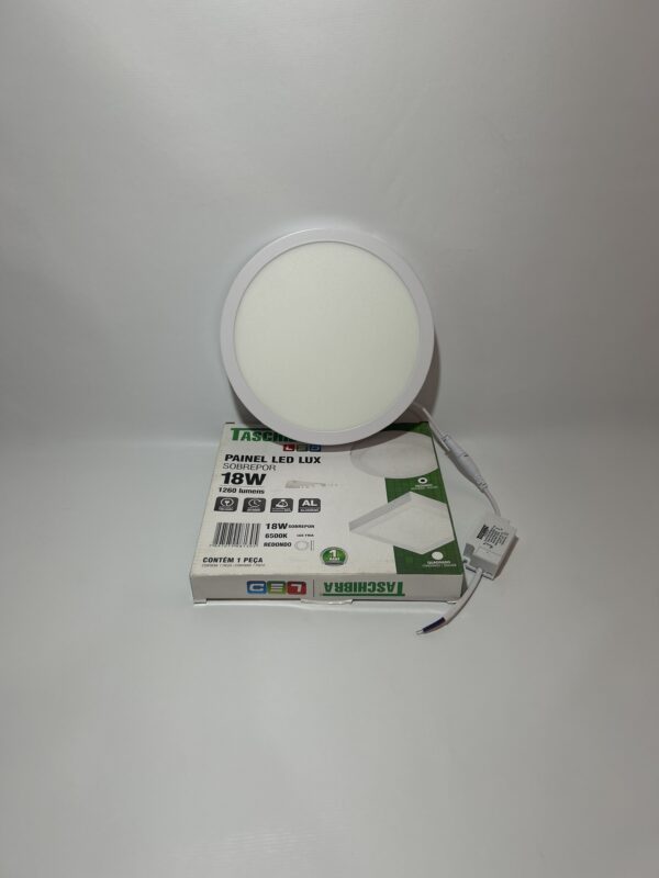 Luminaria Redonda Led Lux Sobrepor 18w Taschibra