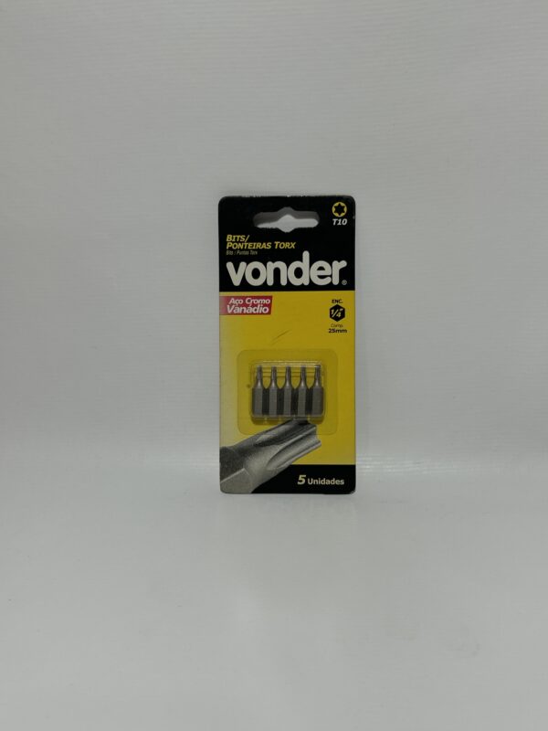Jogo BITS Ponteiras TORX c 5 Unid 1/4 T 10