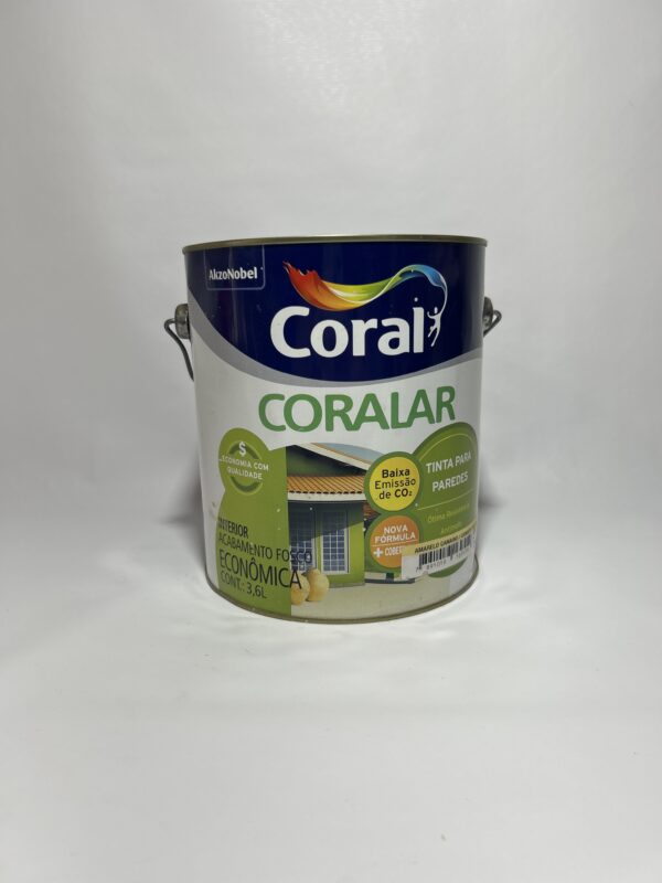 Tinta Latex Coralar Amarelo Canario Coral 3,6Lt
