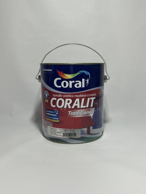 Tinta Esmalte Sintético Branco Gelo 3,6Lt Coralit
