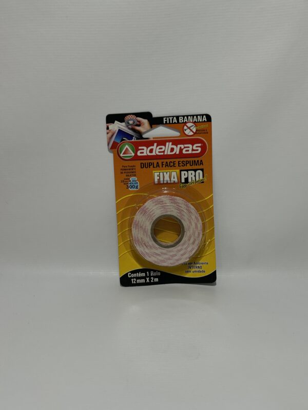 Fita Dupla Face Espuma 12mm x 2,00mt ADELBRAS
